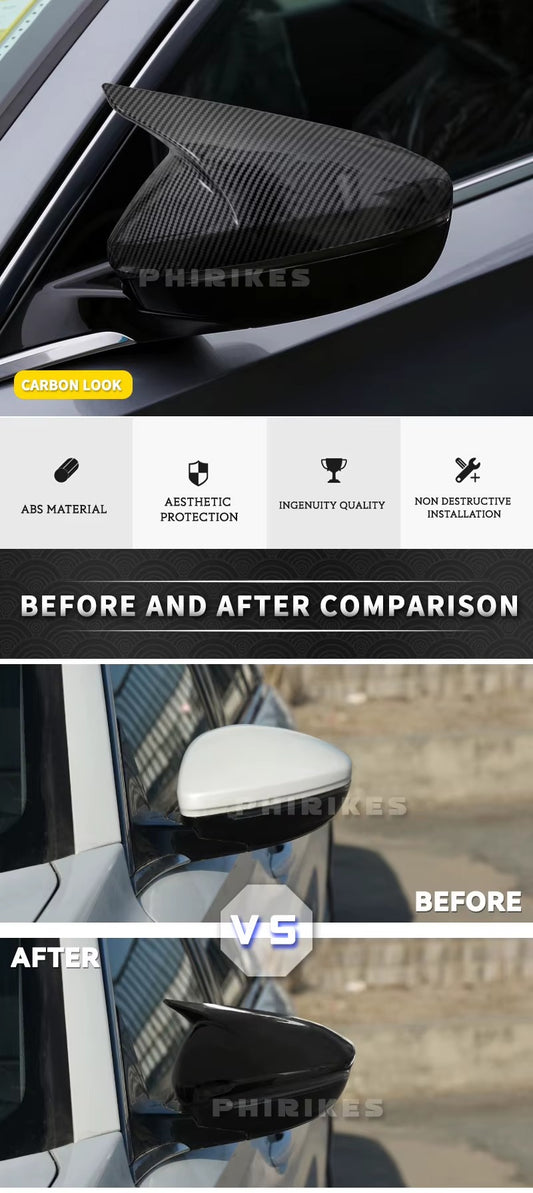 Par de Cubiertas Retrovisor Peugeot – 208 / 308 / 408 / 508 / 307 / 2008 / 4008 / 5008