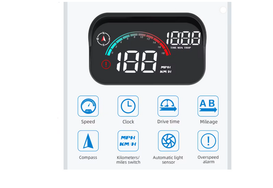 Velocímetro Digital Universal HUD M22 GPS – Proyección en Parabrisas