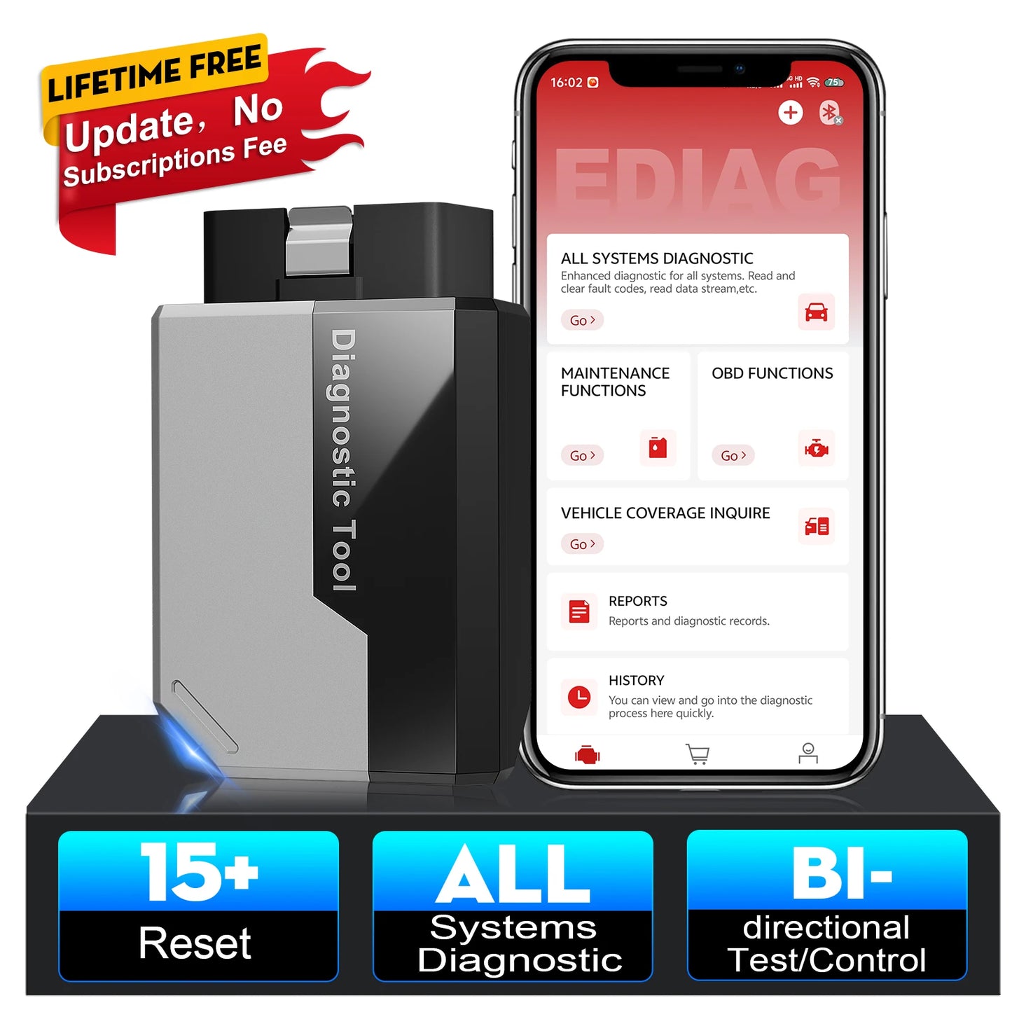 Ediag Elite Kingbolen - 15 Funciones Resets
