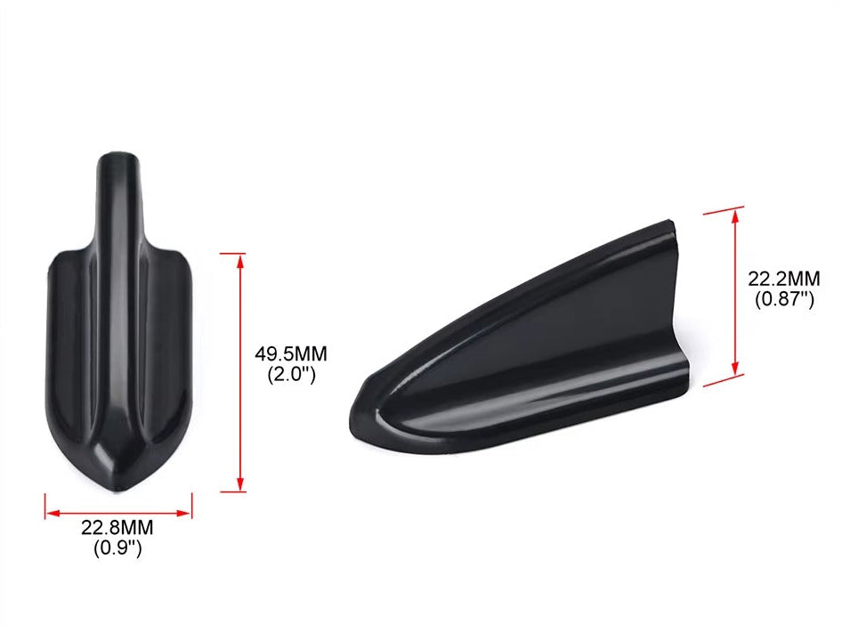 Aletas de Tiburón Estilo EVO para Techo – Kit 6 Piezas Negro