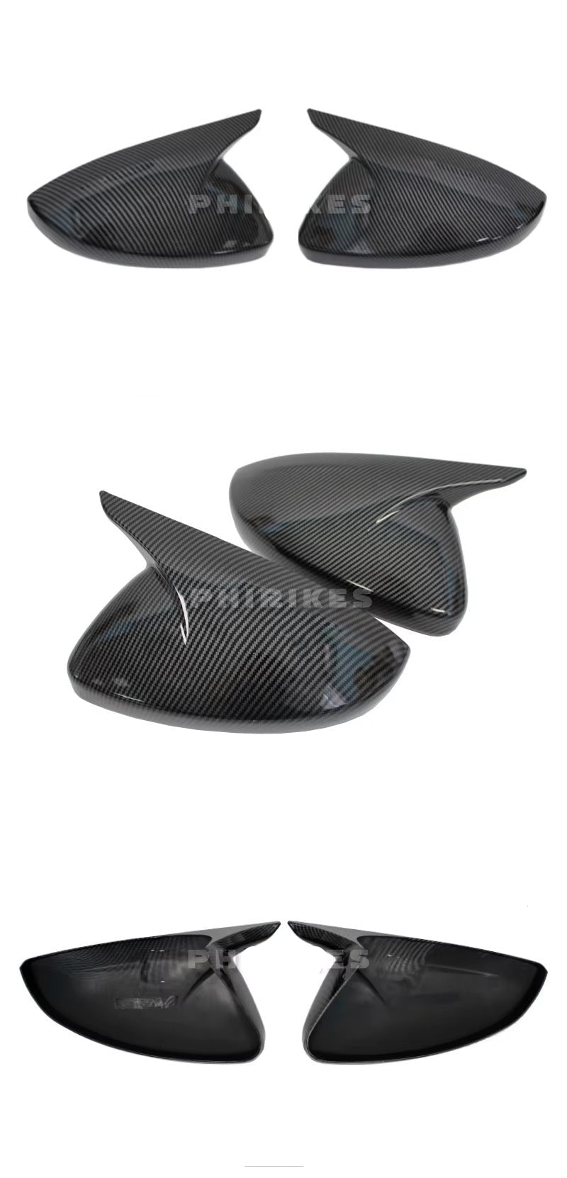 Par de Cubiertas Retrovisor Peugeot – 208 / 308 / 408 / 508 / 307 / 2008 / 4008 / 5008
