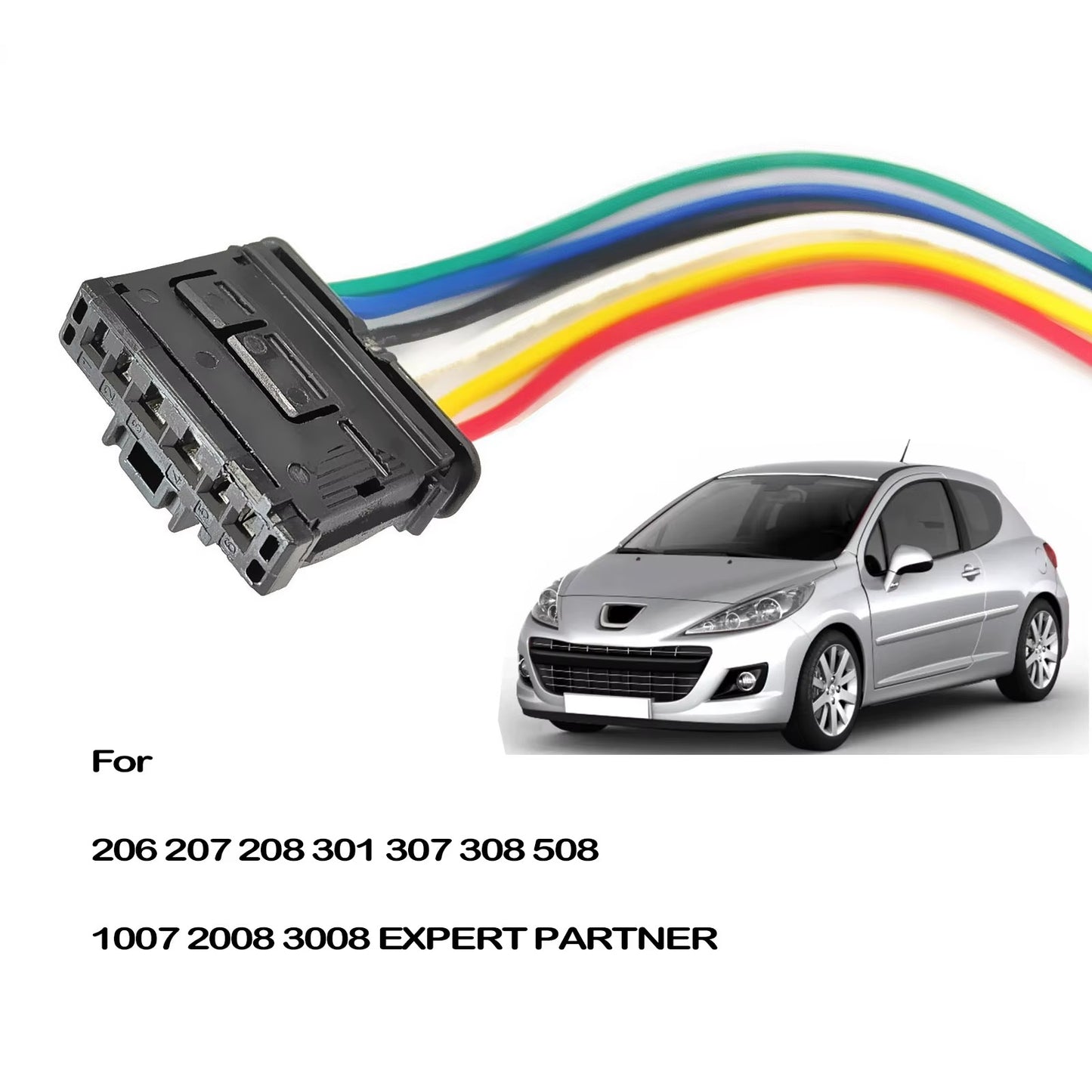 Arnés Conector 6 Pines 1606248780 Luz Trasera Peugeot / Citroën Repuesto de Cableado OEM