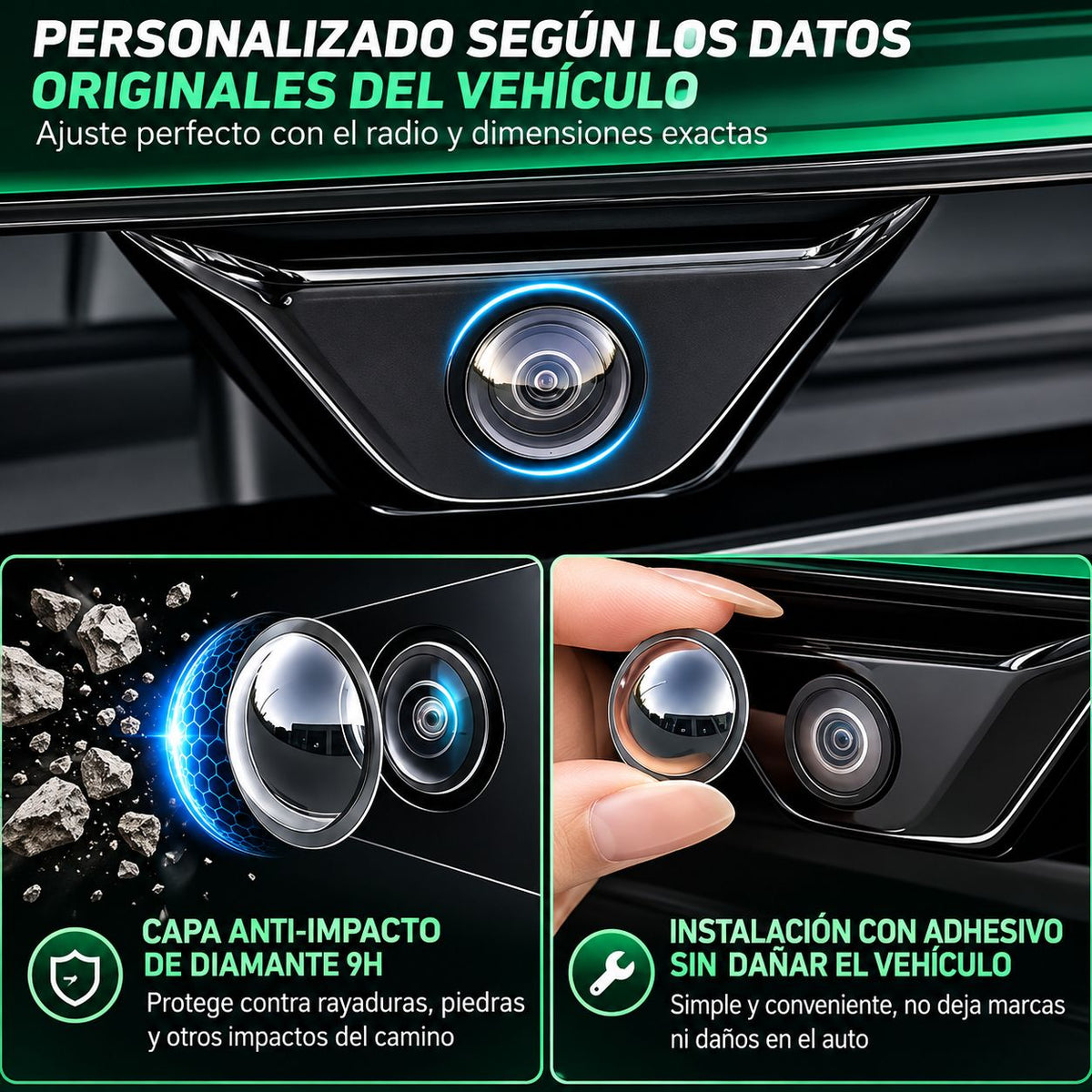 Protector Lente Cámara Reversa Pack 4