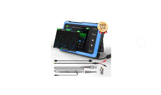 Osciloscopio Digital FNIRSI DSO510 con P6100 Generador de Señales 2 en 1