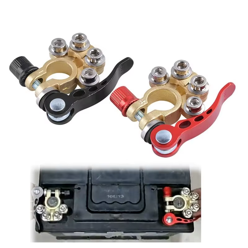 Terminales Batería Auto 12V 24V Desconexión Rápida Pack 2