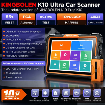 Kingbolen K10 Ultra - J2534 Pass-Thru bidireccional