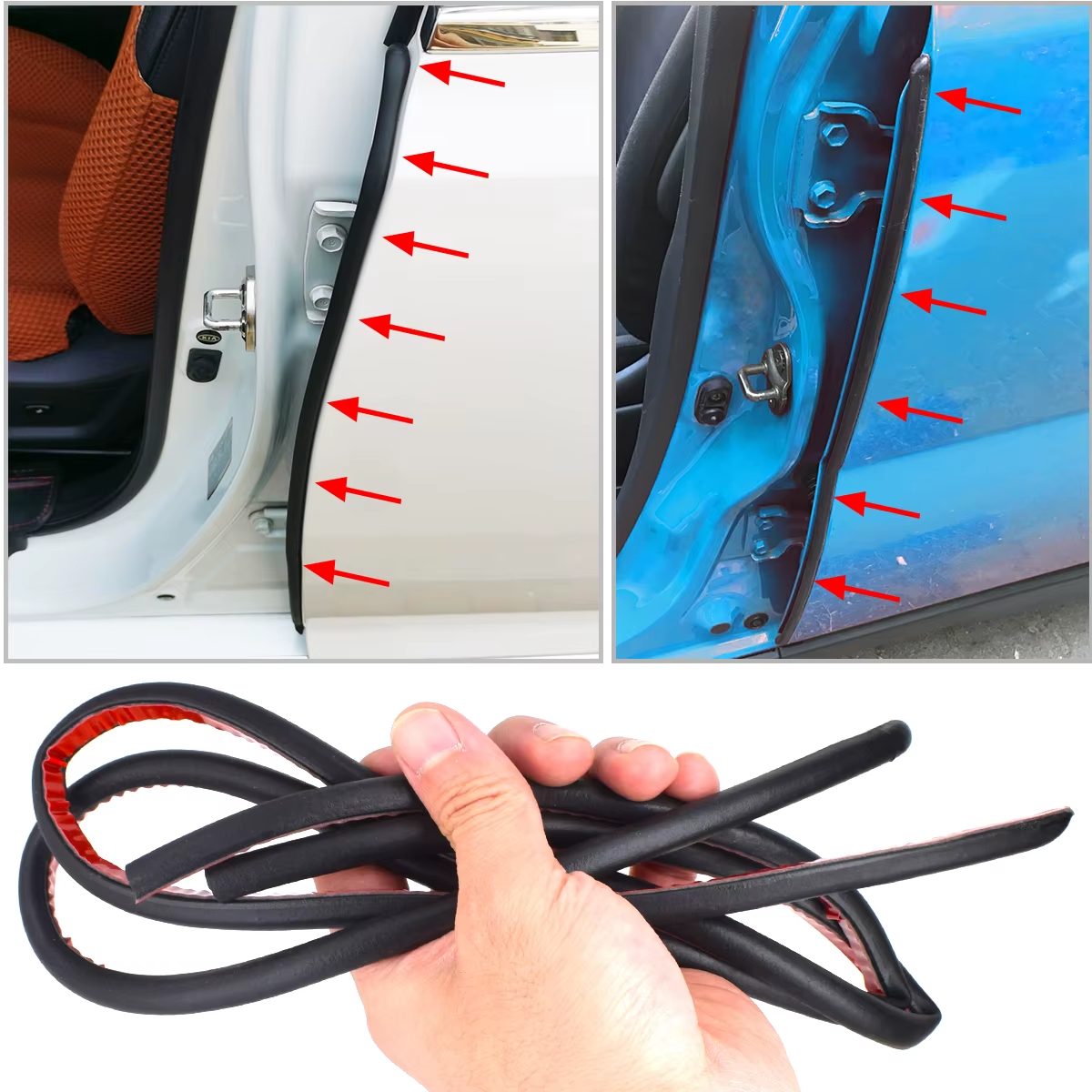 Burlete Goma Pilar B Puerta Auto Universal 90cm
