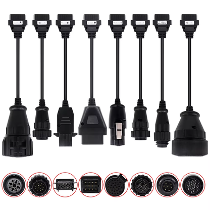 Set 8 Cables Diagnóstico Camiones OBD2 TCS CDP Multidiag