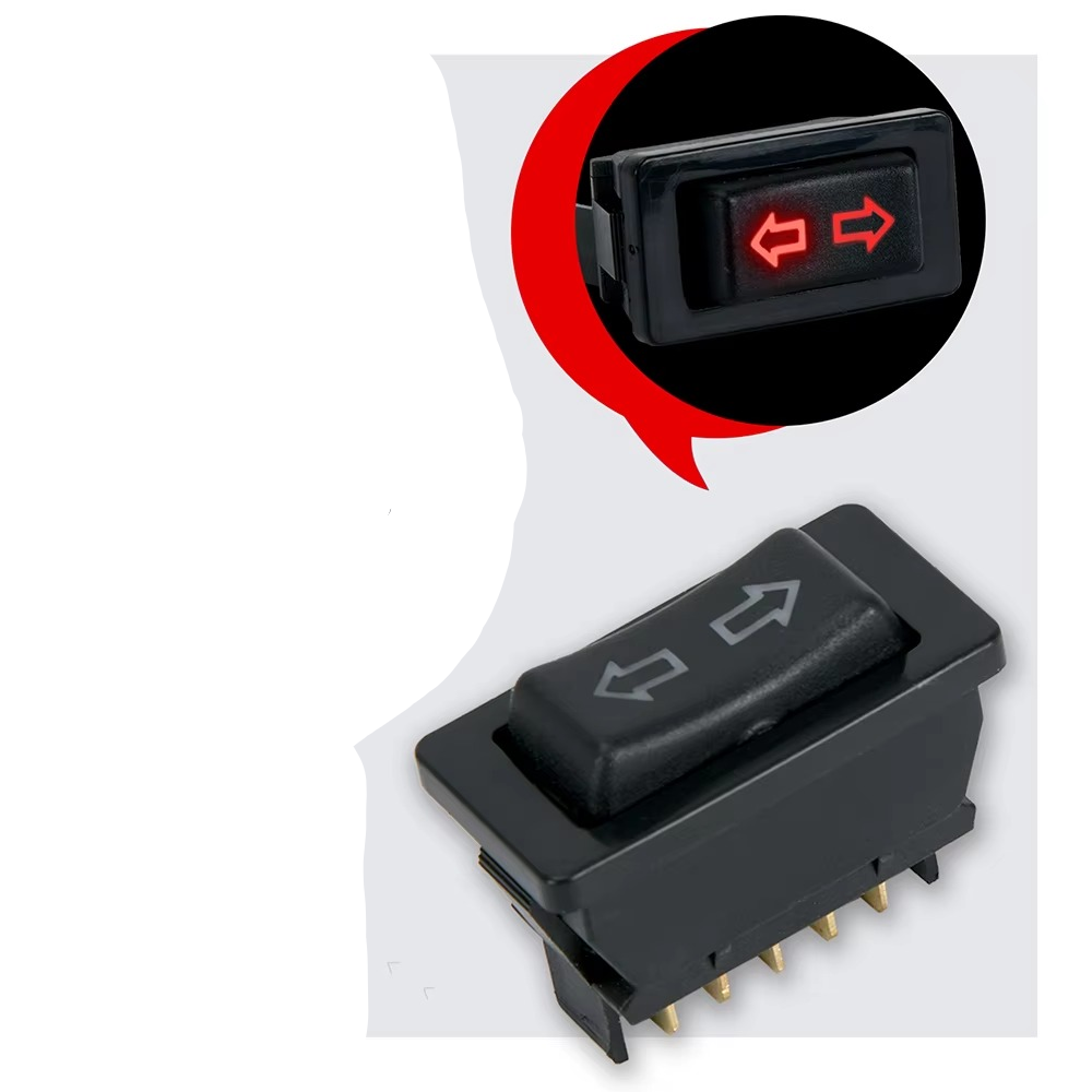 Interruptor Universal Elevalunas 5 Pines 12V 20A – Luz Roja