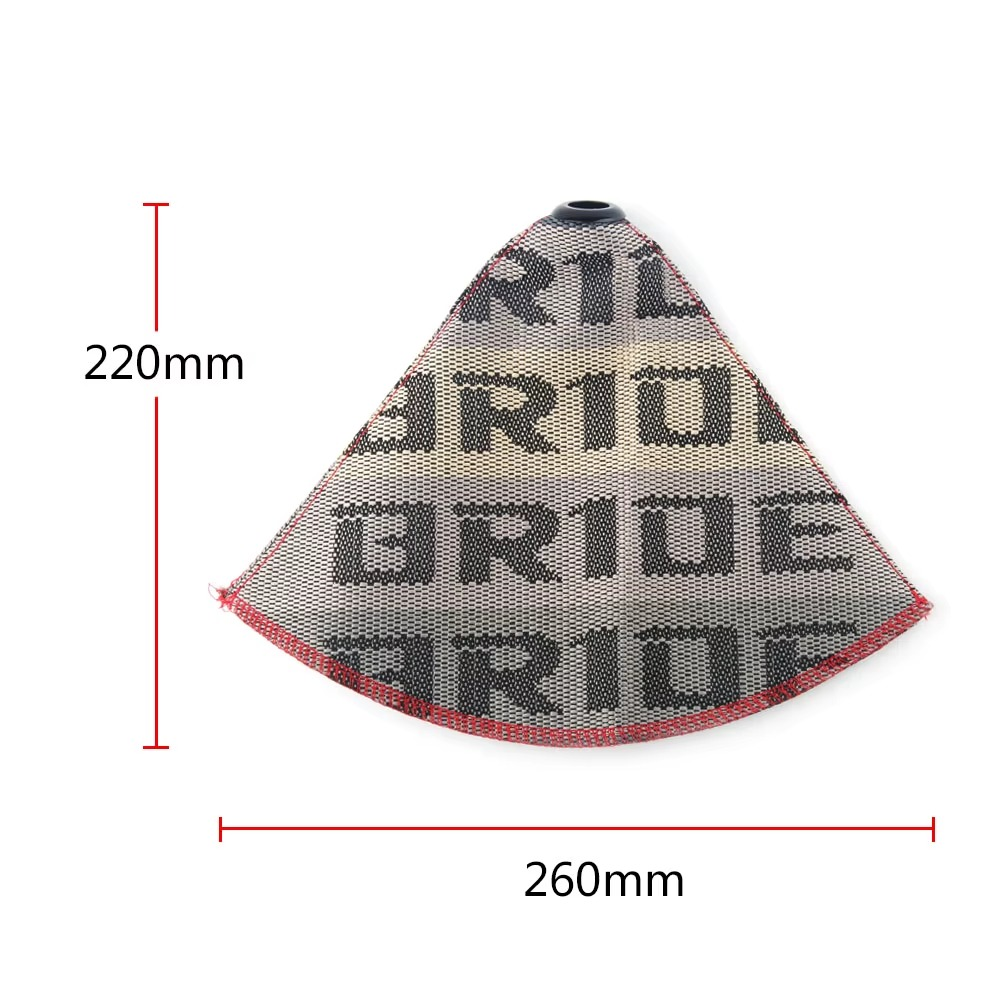 Cubierta de Palanca de Cambios Universal BRIDE Bota de Cambio Estilo JDM Racing Lona Roja y Negra