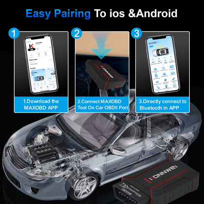 Escáner OBD2 Konnwei MAXOBD Bluetooth 5.2