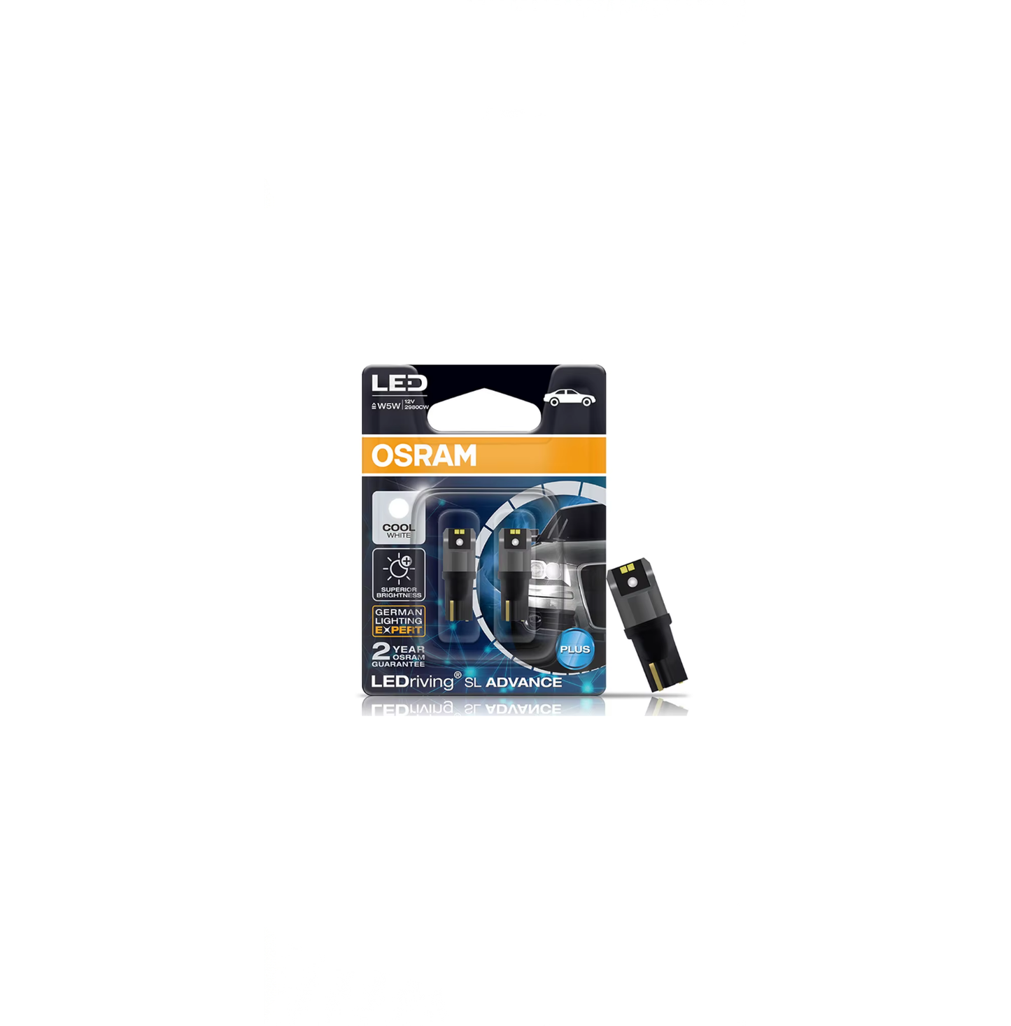 Ampolletas LED T10 OSRAM 6000K W5W 194 LEDriving SL Advance | Par