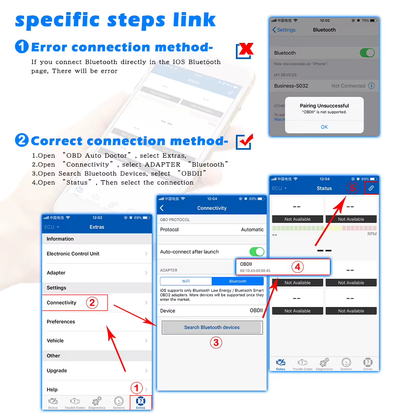 Escáner OBD2 Konnwei ELM327 V1.5 Bluetooth 5.0