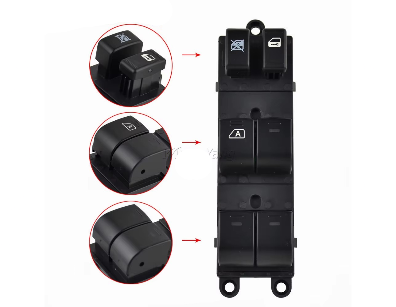 Interruptor Maestro Vidrios Eléctricos Nissan  Pathfinder / Sentra | OEM 25401-ZP40B