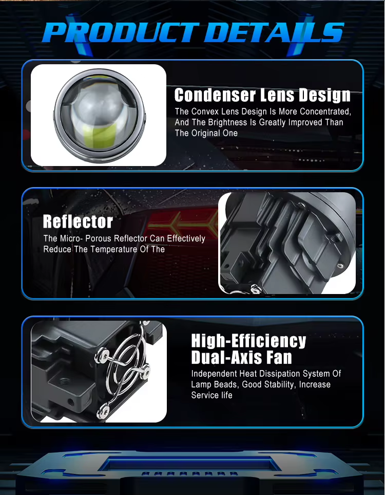 Proyector Bi-LED Xenplus LF15 3” 120W Toyota - Honda Y Universal
