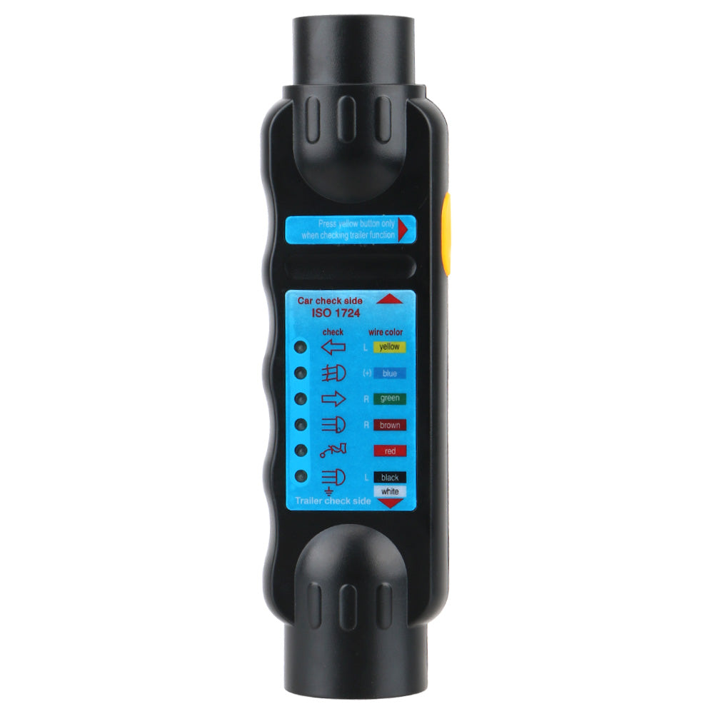 Probador de Remolque 7 Pines 12V Tester de Cableado y Luces para Barra, Remolque y Caravana
