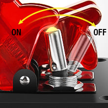 Panel 3 Interruptores Tipo Avión 12V LED Rojo SPST 20A