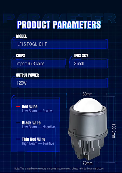 Proyector Bi-LED Xenplus LF15 3” 120W Toyota - Honda Y Universal