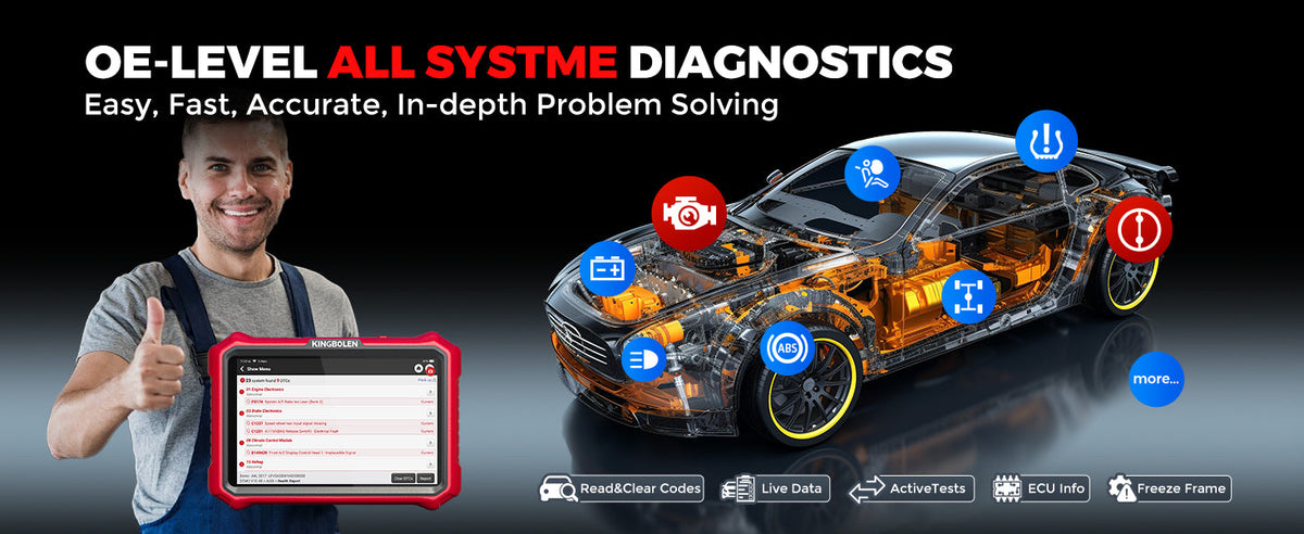 Kingbolen K8 Pro - Diagnostico OE-Level de sistema completo