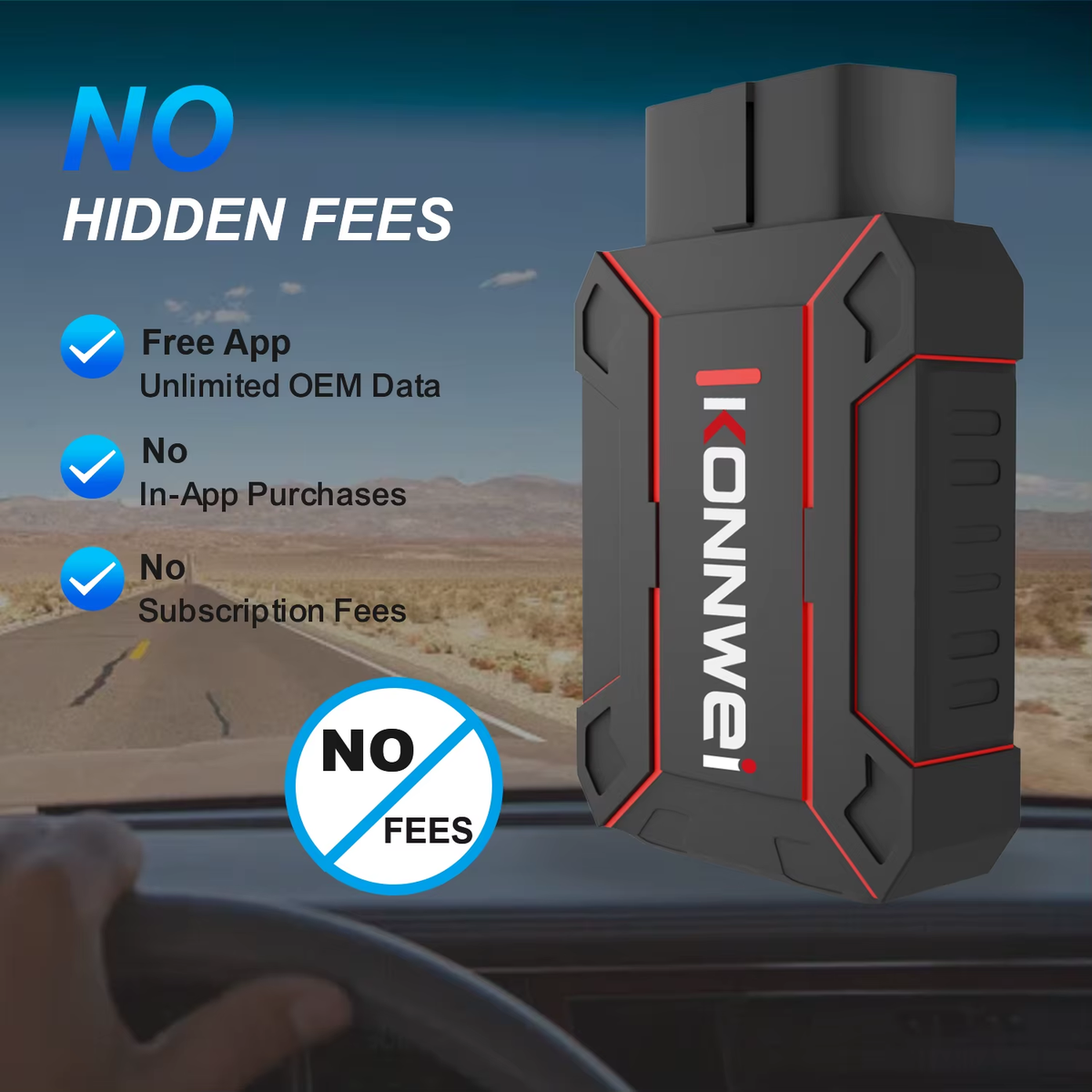 Escáner OBD2 Konnwei MAXOBD Bluetooth 5.2