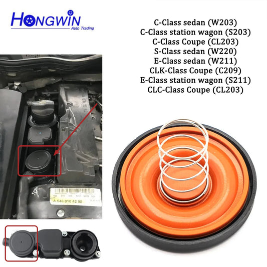 Kit de Reparación PCV con Tapa, Membrana y Resorte Mercedes-Benz, Referencia 6460104298