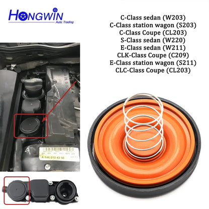 Kit de Reparación PCV con Tapa, Membrana y Resorte Mercedes-Benz, Referencia 6460104298