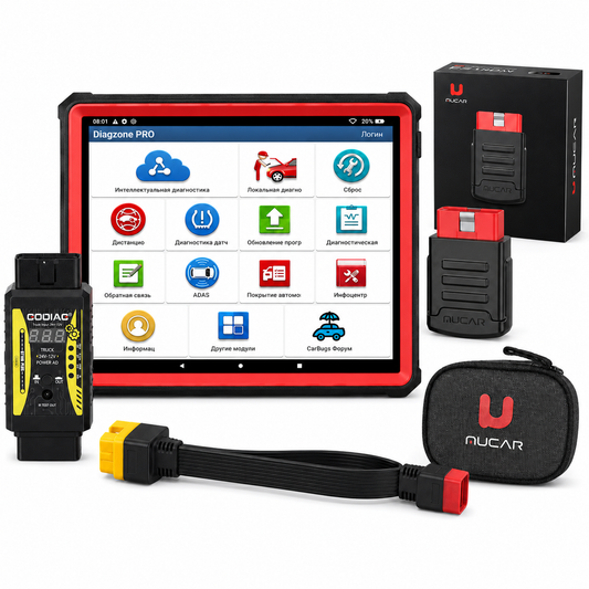 Pack Diagnóstico Profesional Tablet Launch + DiagZone + MUCAR BT200 Pro + GODIAG 24V