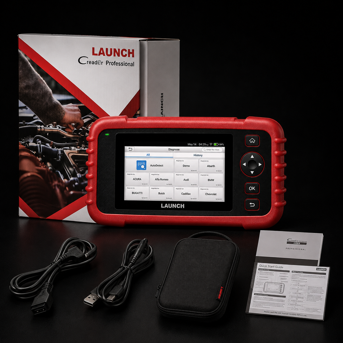 Escáner Automotriz LAUNCH CRP123X OBD2 con Reinicios de Servicio