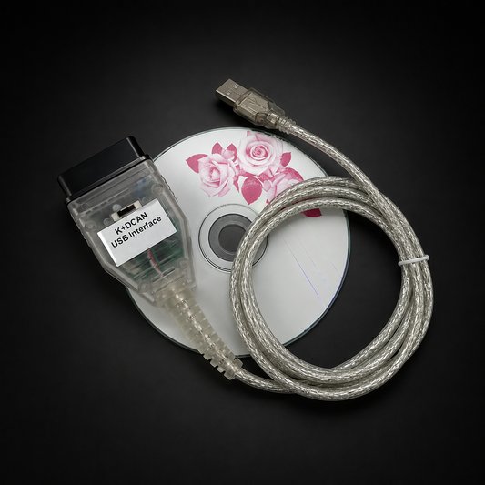 Cable OBD2 K+DCAN FTDI con Interruptor para Diagnóstico BMW