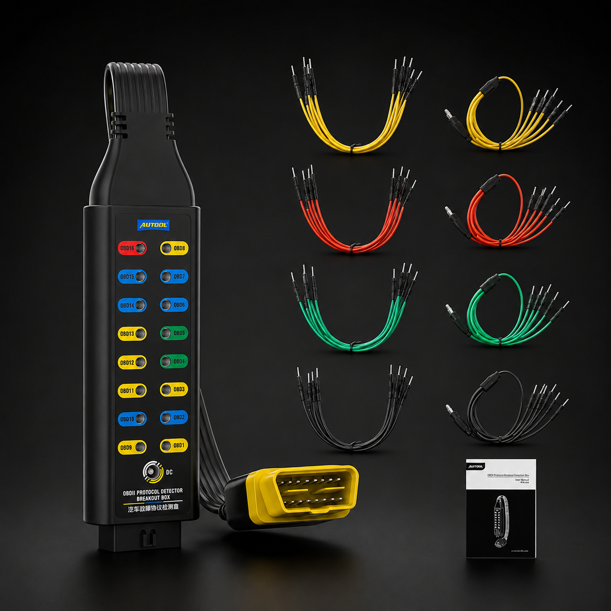 Caja de Pruebas OBD2 AUTOOL Breakout Box para Diagnóstico Profesional