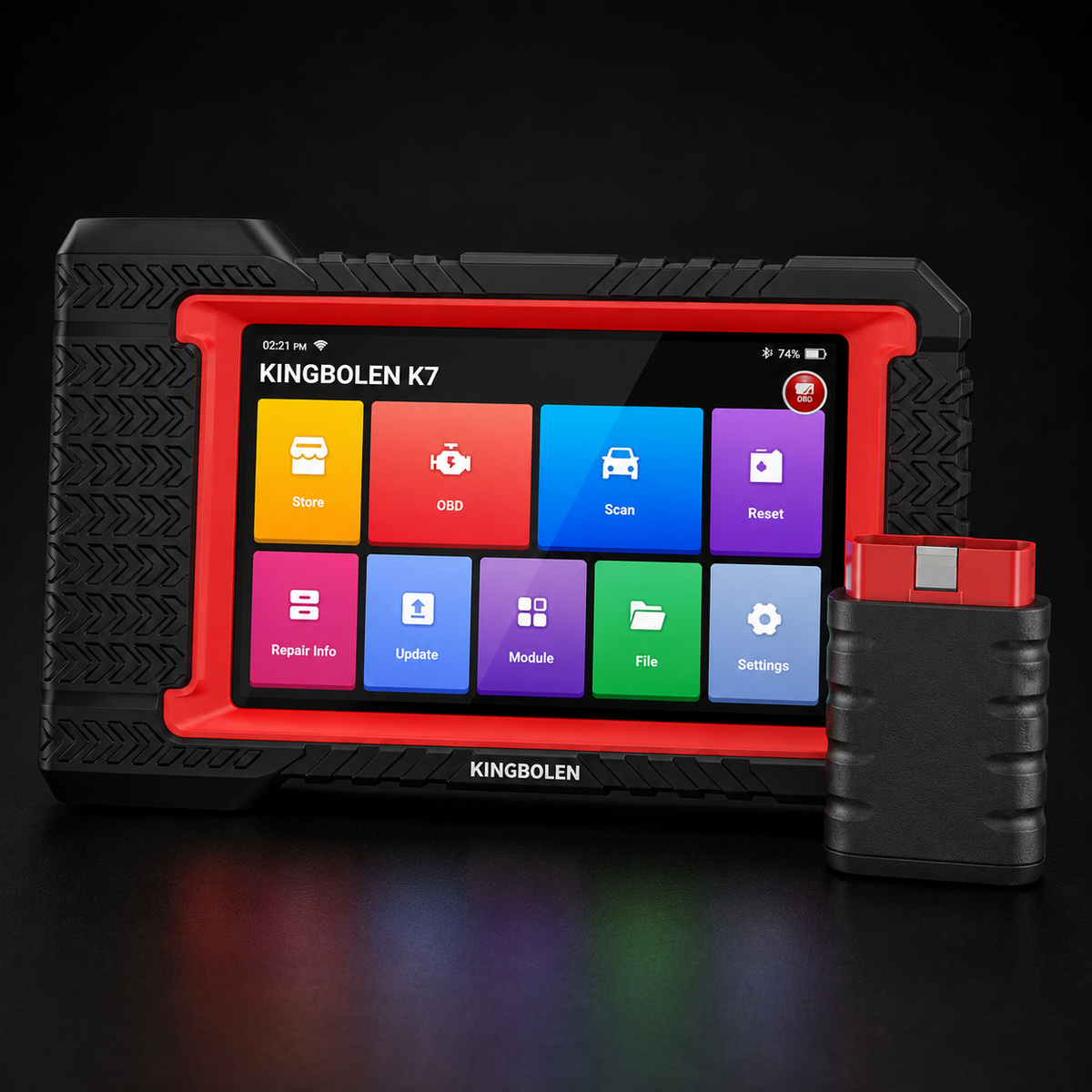 Escáner Automotriz KINGBOLEN K7 2025 CAN-FD para Diagnóstico Profesional Multimarca