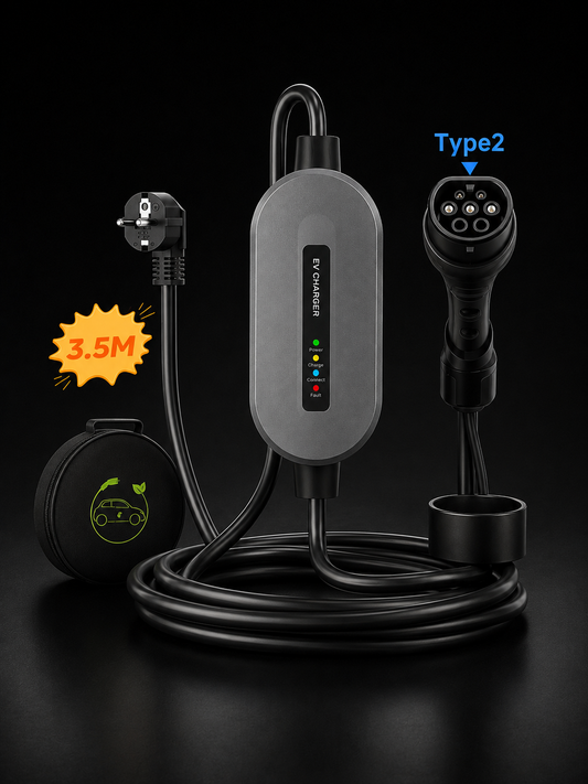 Cargador Portátil AFYEEV Tipo 2 16A 3.6KW para Vehículos Eléctricos