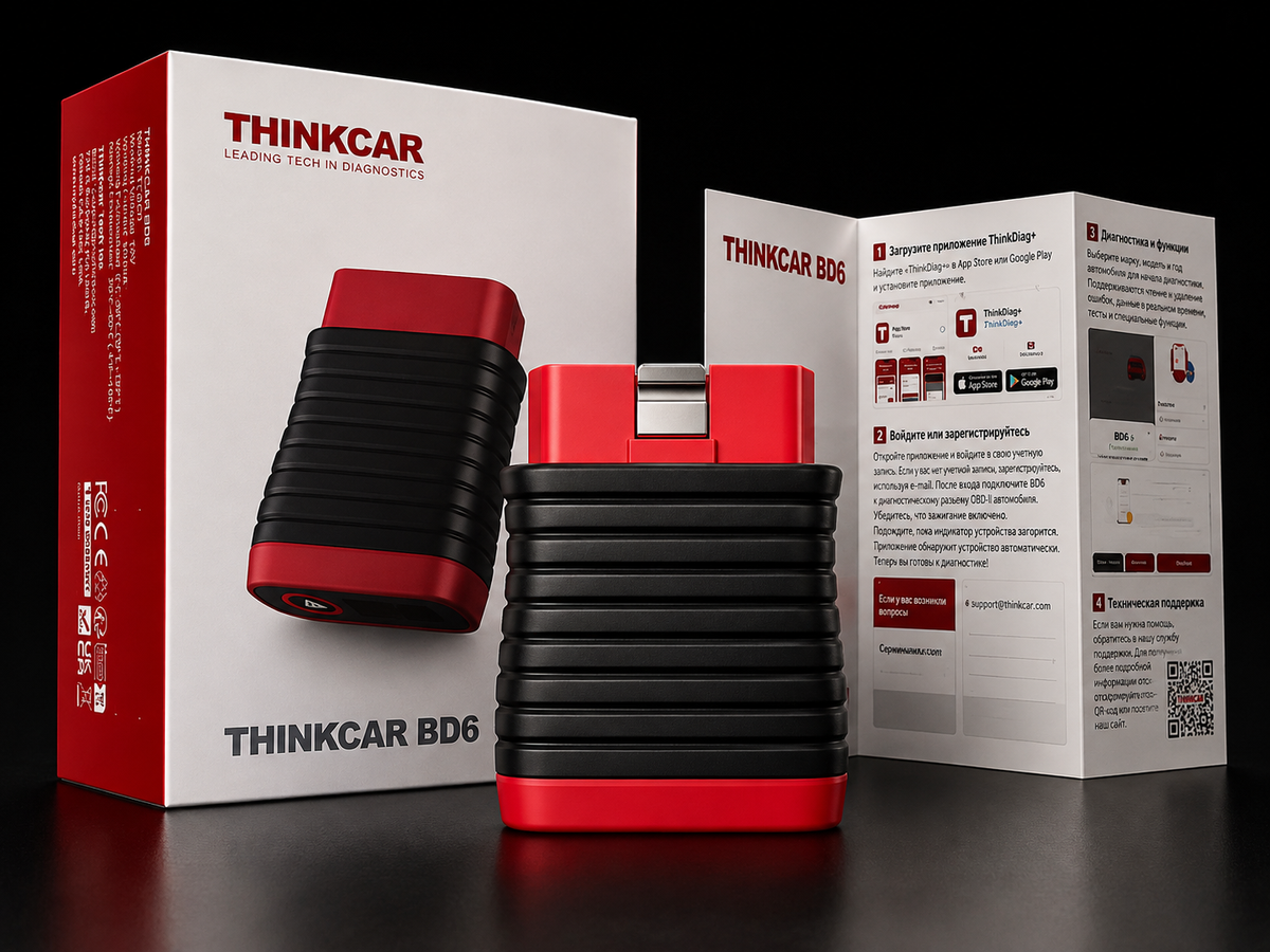 Escáner Automotriz Thinkcar BD6 OBD2 Bluetooth para Diagnóstico Completo