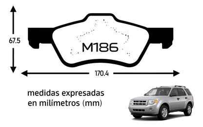 Pastillas de Freno Cerámica Delanteras Ford Escape 2005-2012 / Mazda Tribute – Matsumoto M786