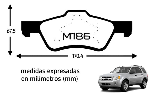 Pastillas de Freno Cerámica Delanteras Ford Escape 2005-2012 / Mazda Tribute – Matsumoto M786