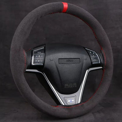 Funda de Volante Universal de Gamuza 38 cm – Rojo