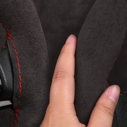 Cubierta de Volante de Gamuza 38 cm para Coser – Hilo Negro