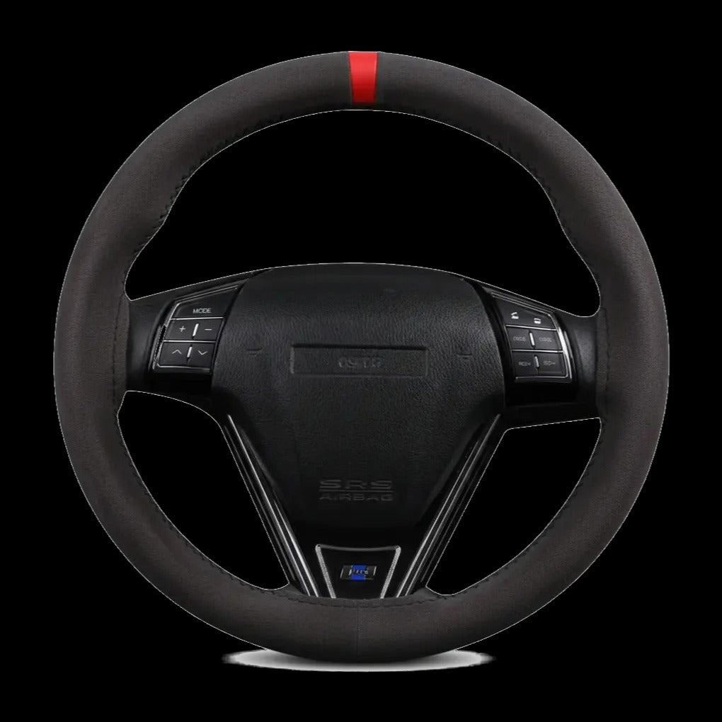 Cubierta de Volante de Gamuza 38 cm para Coser – Hilo Negro