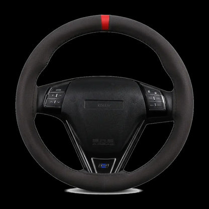 Cubierta de Volante de Gamuza 38 cm para Coser – Hilo Negro