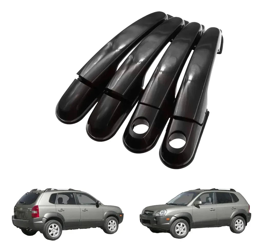 Manillas Exteriores para Hyundai Tucson 2005-2009 4 Unidades Negro Delantera/trasera