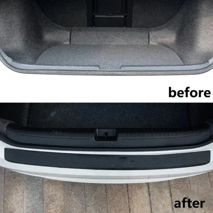 Protector de Umbral de Puerta Fibra de Carbono para Auto Pack 4 Negro