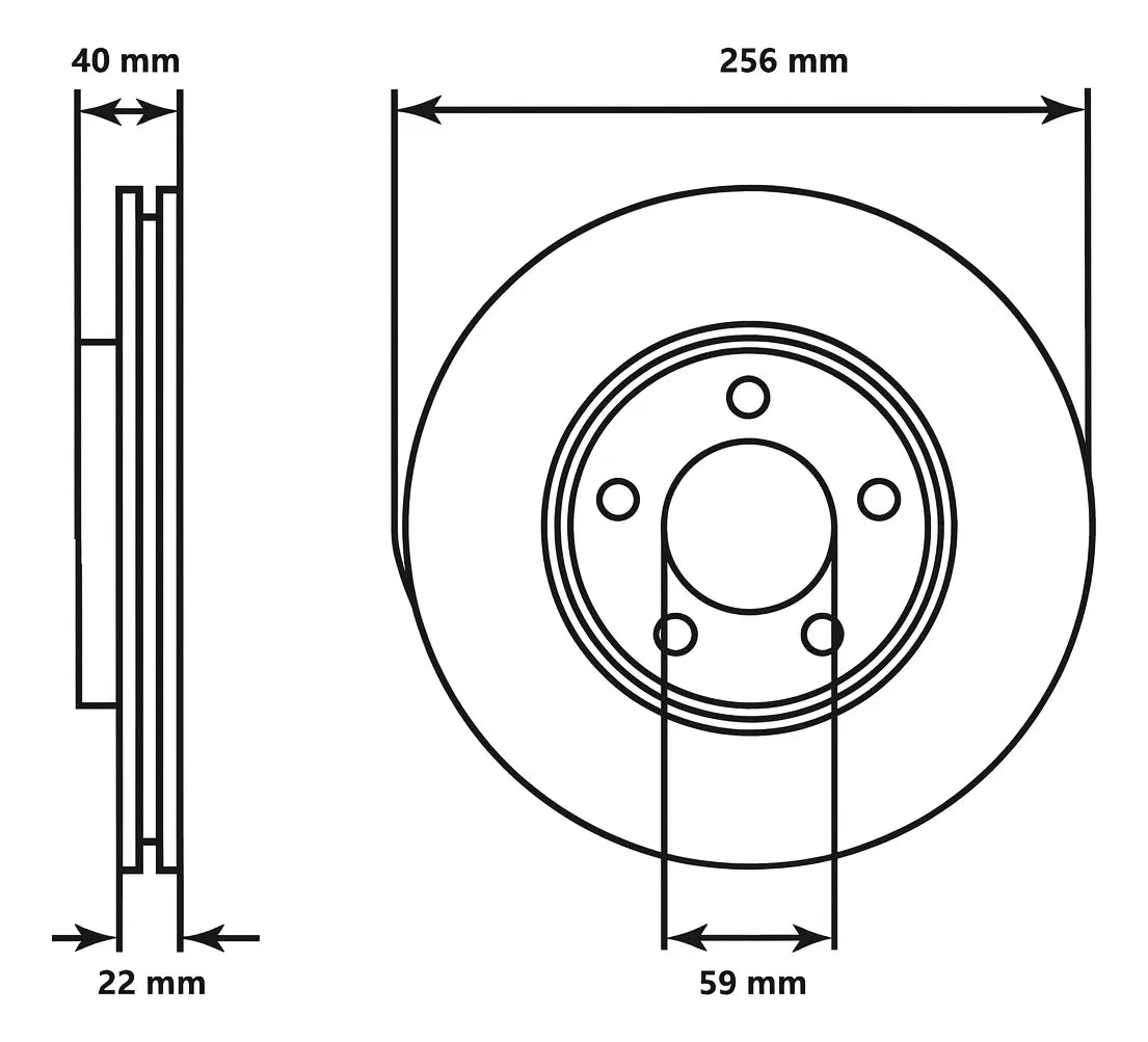 Discos de Freno Delanteros para Chevrolet Sail 1.5 2016–2022 | Par | Fabricados en Japón