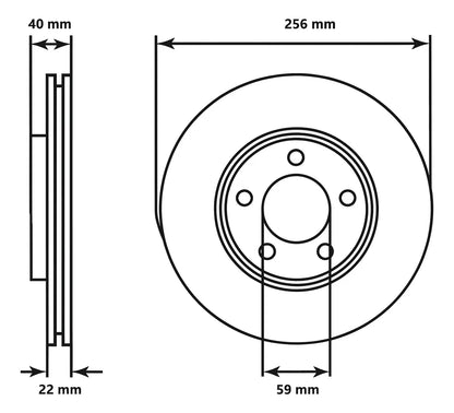 Discos de Freno Delanteros para Chevrolet Sail 1.5 2016–2022 | Par | Fabricados en Japón