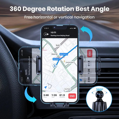 Soporte de Celular para Auto TOPK a Rejilla de Ventilación Negro