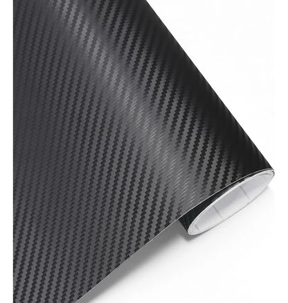 Vinilo de Fibra de Carbono 3D Negro Autoadhesivo 10 x 100 cm