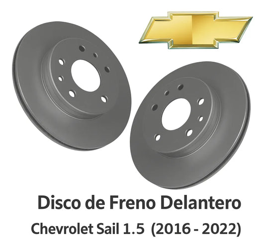 Discos de Freno Delanteros para Chevrolet Sail 1.5 2016–2022 | Par | Fabricados en Japón