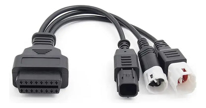 Cable OBD2 3 en 1 para Motos Yamaha y Honda – Diagnóstico