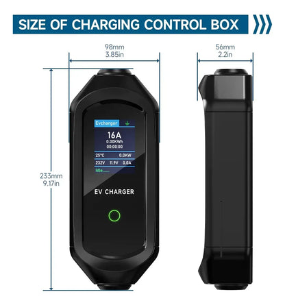 Cargador Portátil EV Tipo 2 AFEVV 22KW 32A 1 Fase