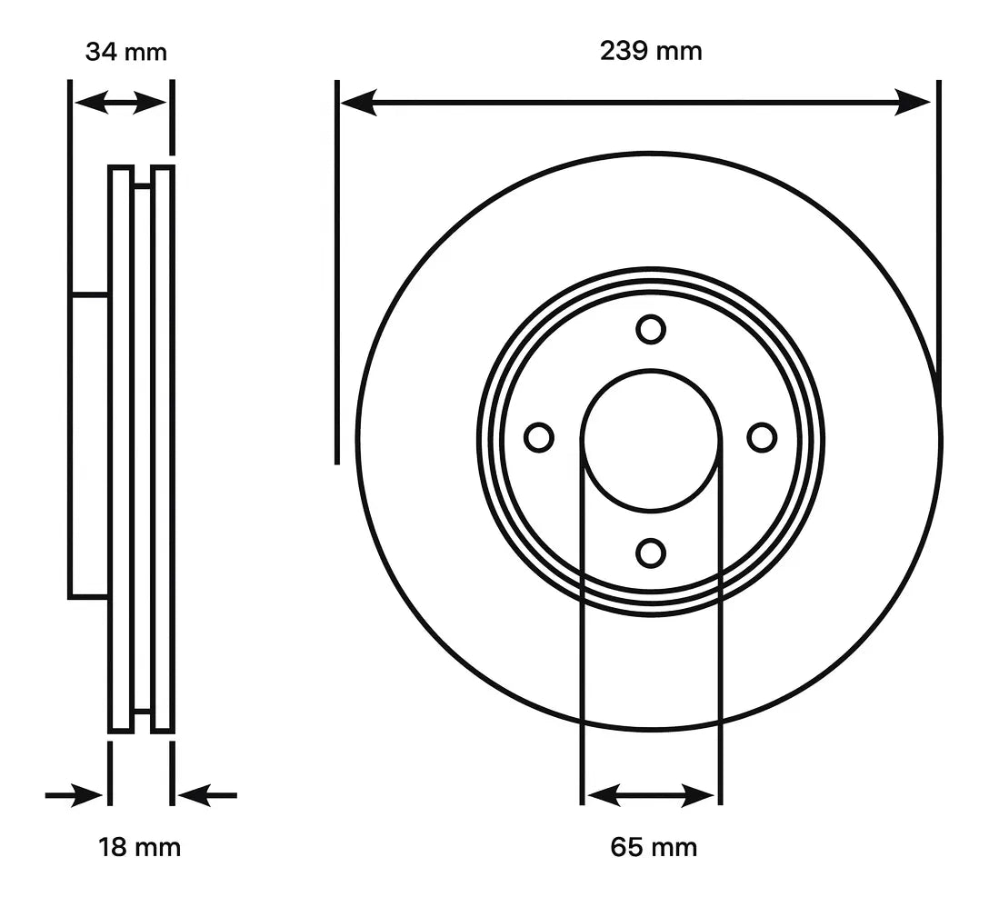 Discos de Freno Delanteros para Volkswagen Gol G3 / Polo | Par | Fabricados en Japón