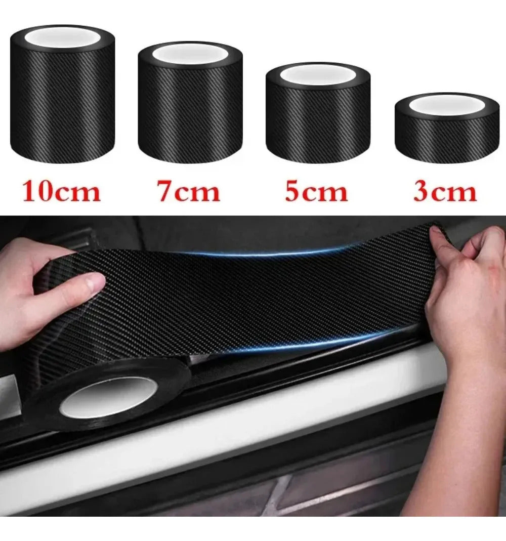 Cinta de Fibra de Carbono 3D Protectora 10 cm x 1 m Pack 2